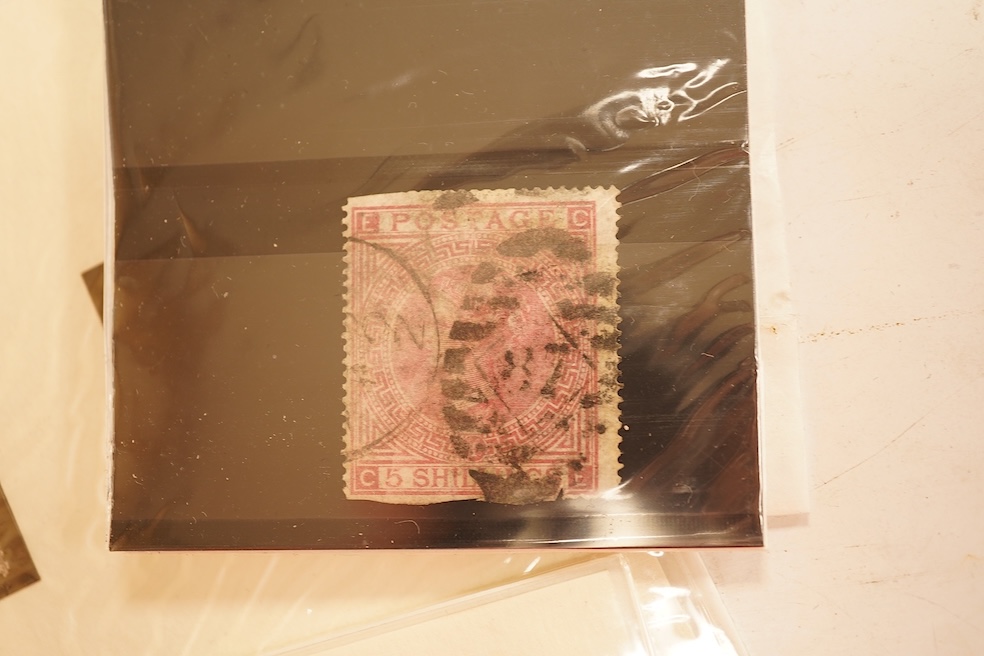 A cased set of The Complete 6d Colour and Plate Collection, issued by Westminster Philatelic Classics, together with a Penny Black with red postmark, a 5 Shilling stamp, etc.